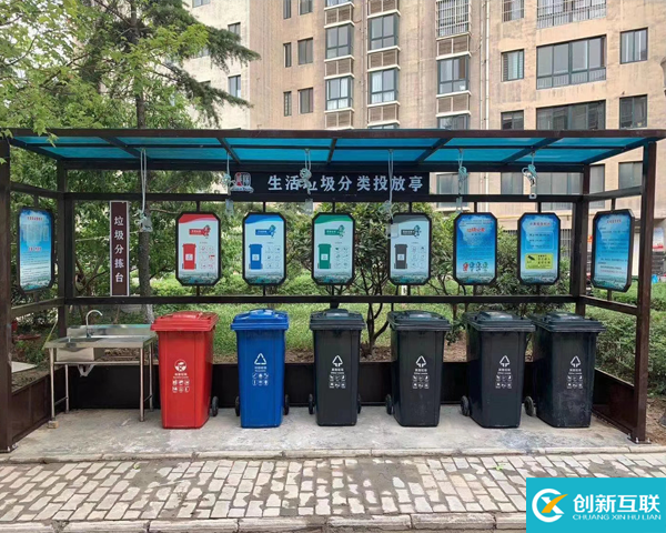  重慶垃圾分類塑料垃圾桶，垃圾分類亭不同款式圖片展示歡迎定購(gòu)(圖7)
