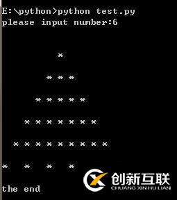 Python打印等邊三角形