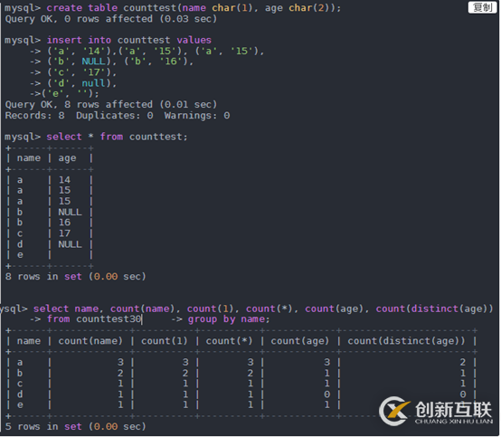 count（*）、count（1）和count（列名）的區(qū)別是什么