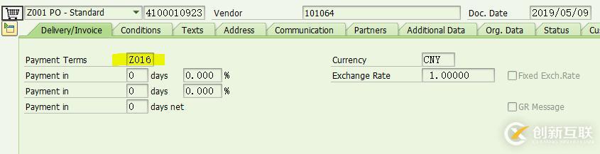 SAP MM 分期付款條件下的付款方式是什么