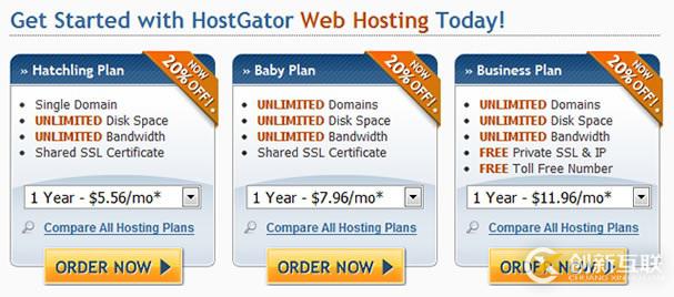 如何購(gòu)買無(wú)限制硬盤空間與流量的HostGator鱷魚主機(jī)