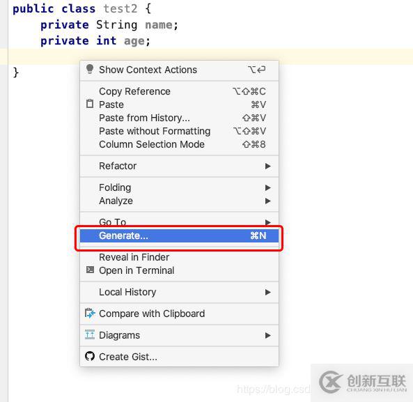 怎么在IDEA中創(chuàng)建getter和setter