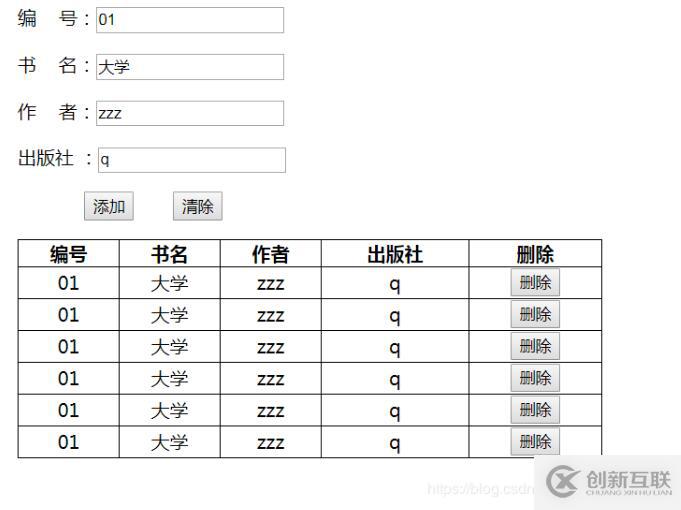 JS如何實現(xiàn)簡單的表格增刪