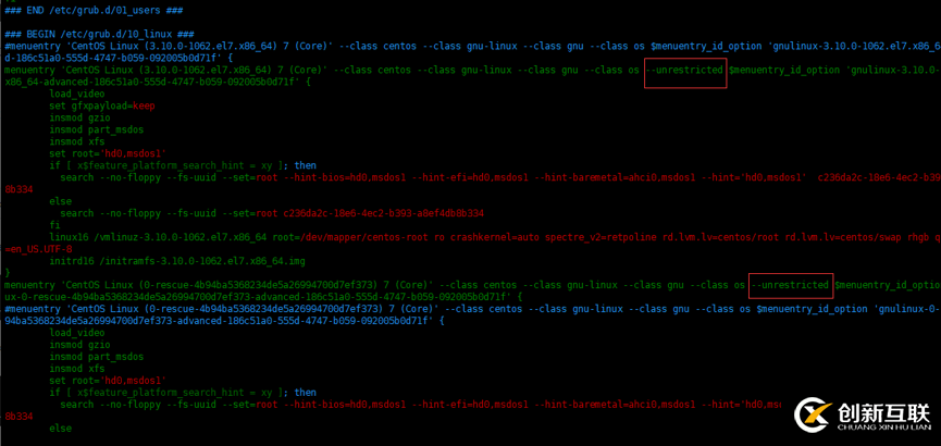 如何在Centos7.7 設(shè)置GRUB菜單的密碼