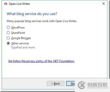 安裝和配置Open Live Writer