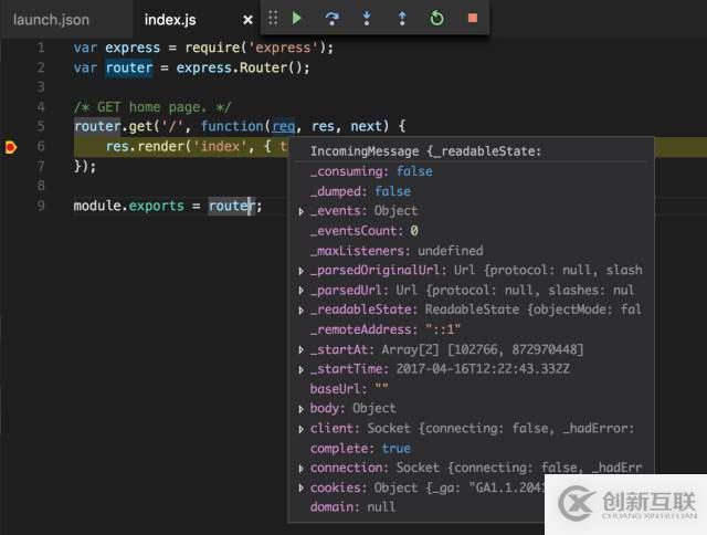 如何使用Visual Studio Code對Node.js進行斷點調(diào)試