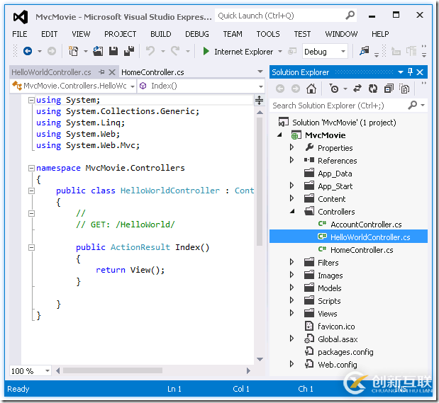 ASP.NET MVC4中怎么添加一個(gè)控制器