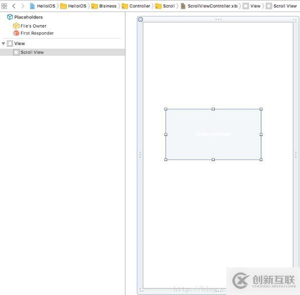 iOS xib文件中如何添加ScrollView約束