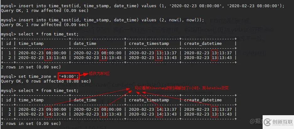 mysql的timestamp存在的時區(qū)問題怎么解決