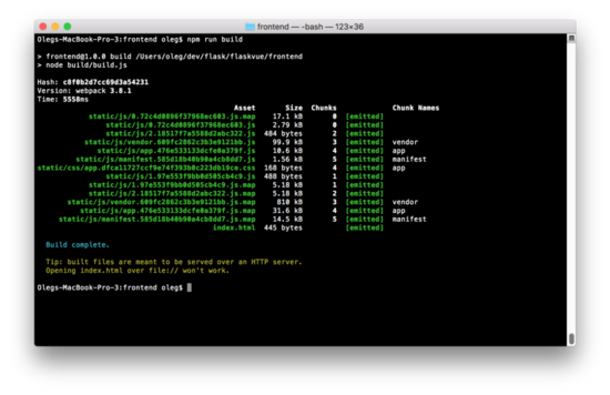 使用Vue.js和Flask來(lái)構(gòu)建一個(gè)單頁(yè)的App的示例