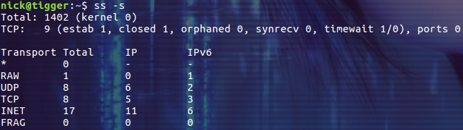 linux 中ss命令如何使用