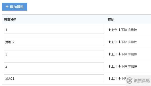 jQuery實現 上升、下降、刪除、添加一行代碼
