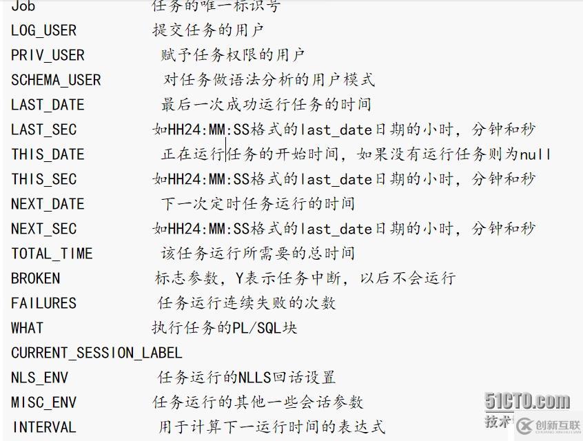 oracle中的job
