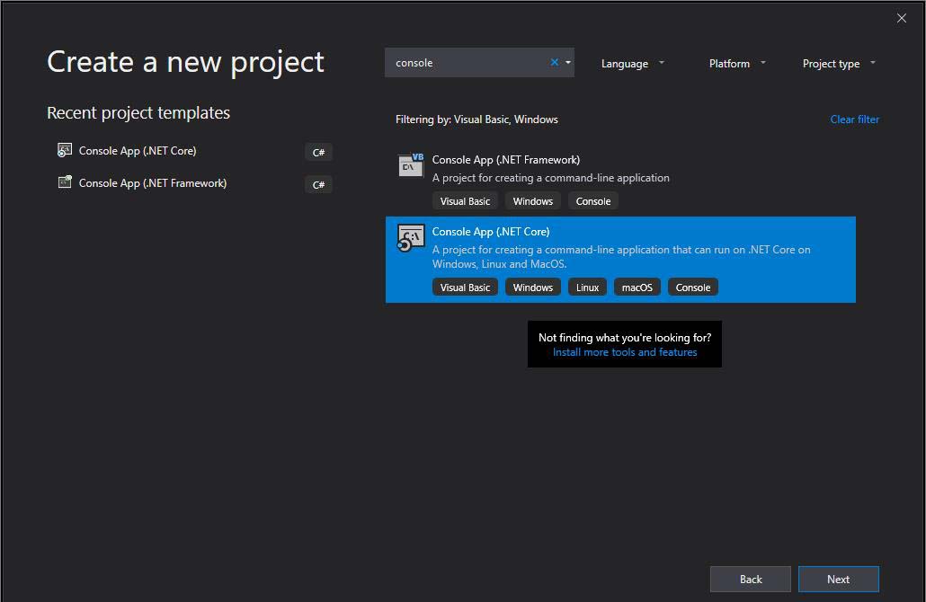 在Visual Studio中使用Visual Basic教程:創(chuàng)建一個(gè)控制臺(tái)應(yīng)用