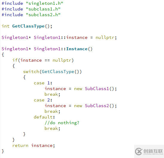 c++如何創(chuàng)建Singleton類的子類