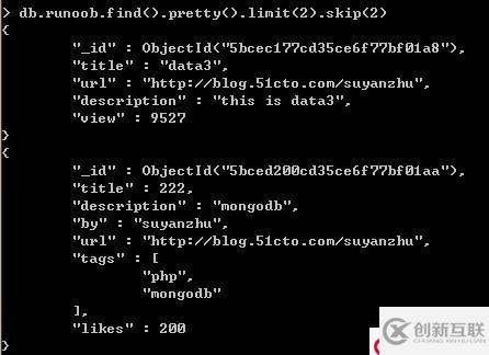 MongoDB通過skip()方法來跳過limit指定數(shù)量的