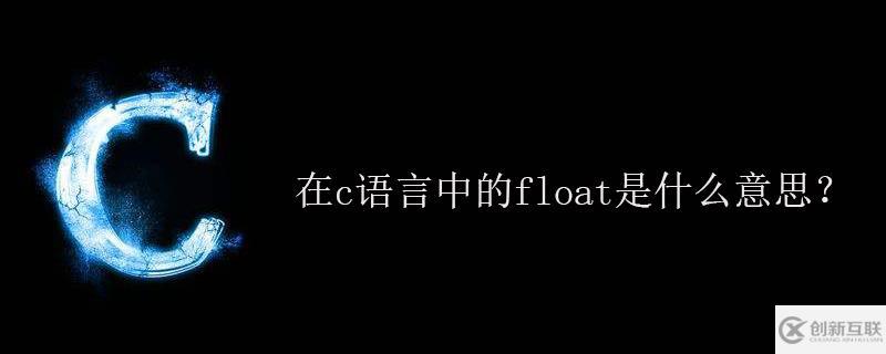 c語言中的float表示什么意思？