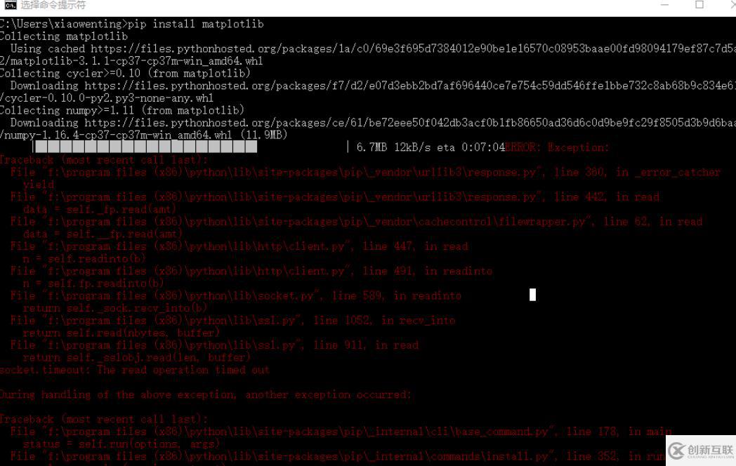 怎么解決python安裝matplotlib失敗問(wèn)題