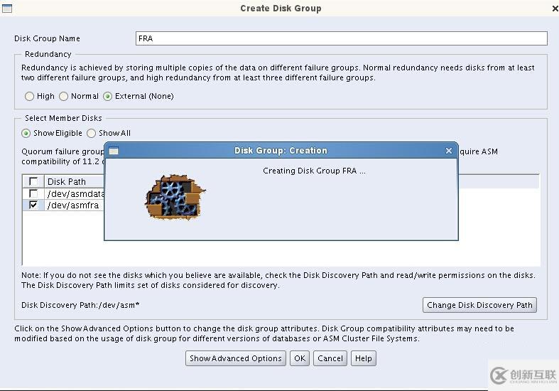 Installation Oracle11gR2 RAC One Node ----創(chuàng)建ASM磁盤組