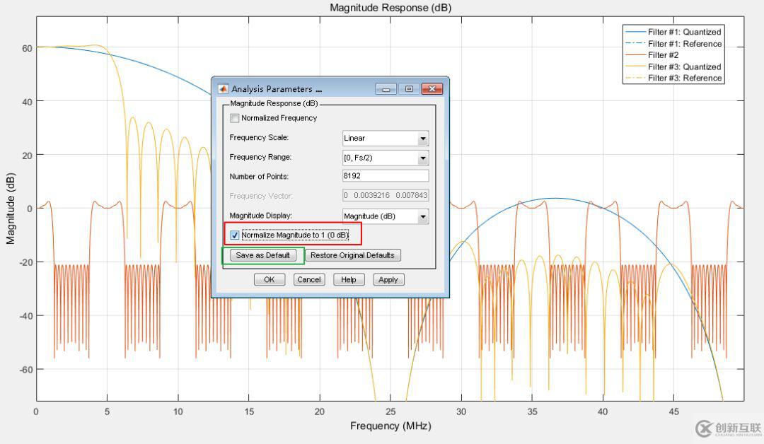 如何實現(xiàn)Matlab fvtool濾波器頻響的幅度顯示歸一化