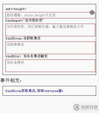 微信小程序組件textarea多行輸入框的示例分析