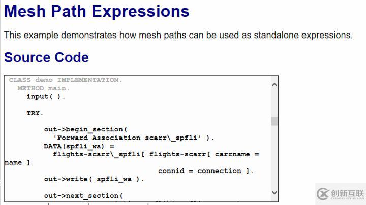 JavaScript和Scala中ABAP mesh表達式的表達是怎樣的