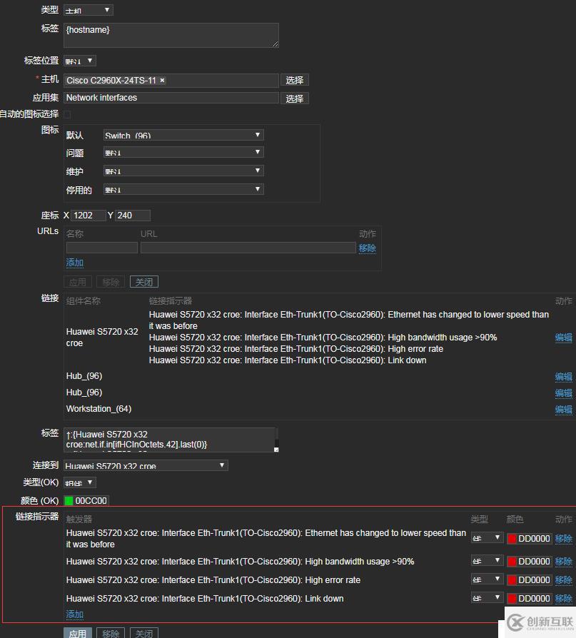 zabbix使用記錄---繪制動(dòng)態(tài)拓?fù)鋱D