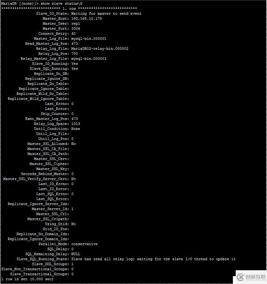 MariaDB 10.3 主從復(fù)制