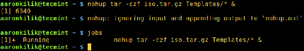 怎么在后臺(tái)運(yùn)行Linux命令并且將進(jìn)程脫離終端