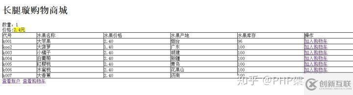 php購物車功能的實現(xiàn)方法