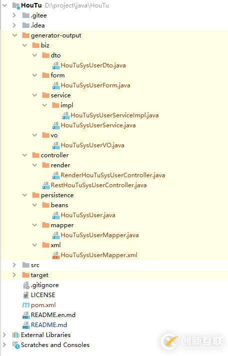 怎么使用HouTu根據(jù)MySQL生成Java類的開源庫