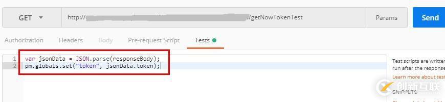 Postman 如何處理上一個接口返回值作為下一個接口入?yún)ⅲ?></p>2.功能接口參數(shù)中調(diào)用全局變量<p>第二步當(dāng)然就是獲取前面設(shè)置的全局變量的值,作為功能接口的入?yún)⒘恕?/p><p>獲取的實現(xiàn)是寫到 Pre-request Scripts 里面實現(xiàn)的,內(nèi)容如下:</p><pre><code>pm.globals.get(
