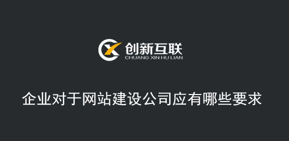 企業(yè)對于網(wǎng)站建設公司應有哪些要求